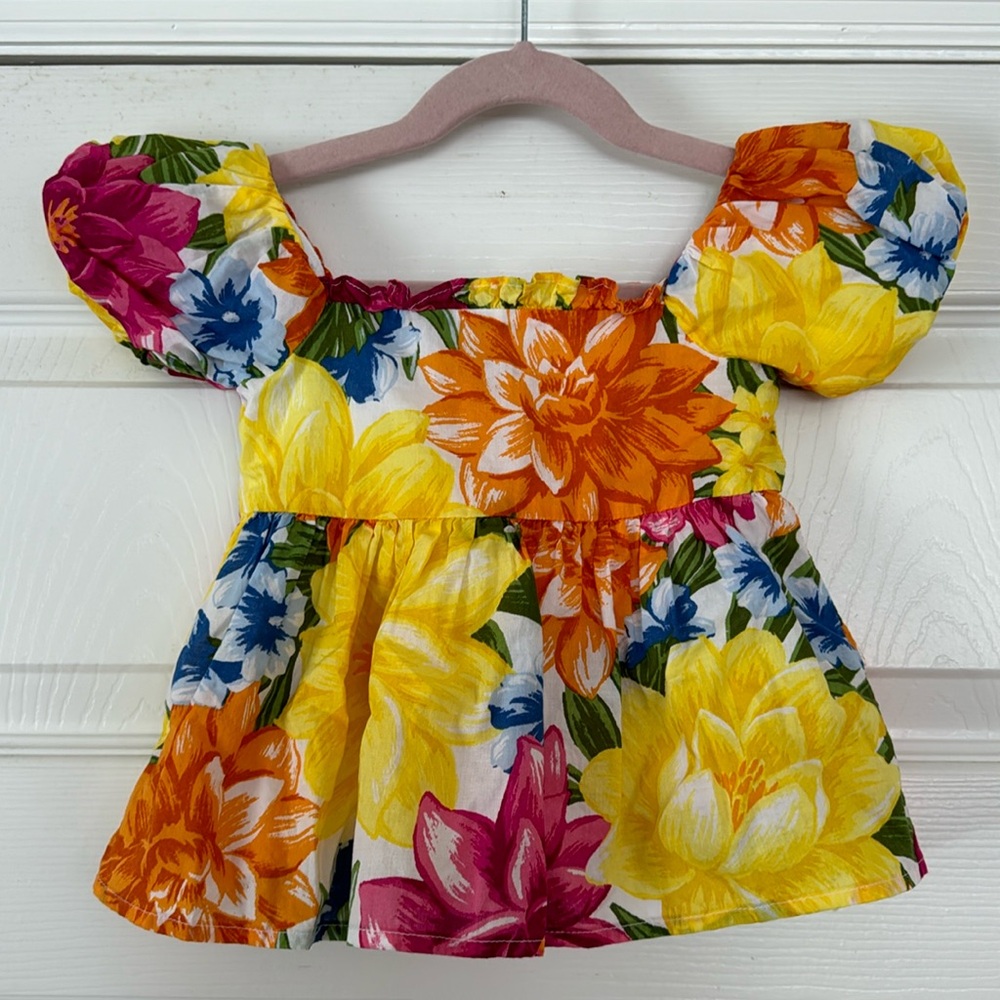 18-24m Janie and Jack Floral Bubble Short Sleeve Top
